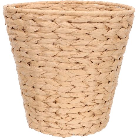 Panier à Déchets Rond en Rotin Synthétique Tressé Léger 0 - 78 Kg - (1/5)