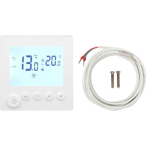 Termostato digital LCD para calefacción: controlador de temperatura preciso, fácil de instalar, con pantalla clara y ajustes intuitivos.