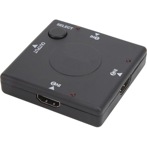 Commuteur 3 entrées 1 sortie 1080P HD, adaptateur répartiteur d'interface multimédia, convertisseur vidéo pour ordinateur portable (1/5)