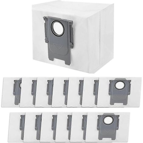 Lot de 14 sacs à poussière compatibles avec les aspirateurs Roborock S7 MaxV Ultra / S7 Pro Ultra / Q7 Max / Q7 Max+ / Q7 Max+ Plus / S8+ / Q5+ (1/4)