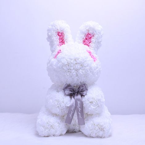 Valentinstagsgeschenk Ewige Blumen Hase Geständnis Rose Hase Schaumstoffblume Hase (1/5)