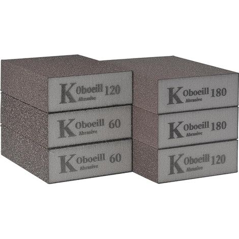 Sanding Sponge with Sanding Paper (3 Grit 60/120/180) (1/5)