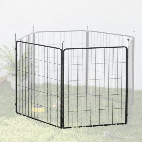 Set di 2 pannelli di estensione per recinti per cuccioli, pannelli per recinzione per cani, area giochi per animali domestici, recinzione in acciaio per cuccioli, grigio