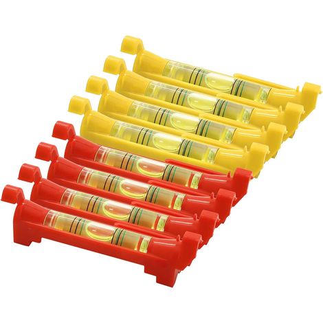 Lntyq 8 Pcs Mini Niveau À Bulle Professionnel, Niveau À Bulle Compact 7,5cm Pour Maçonnerie, Plomberie, Carrelage, Matériau, ABS Résistant, Cordeau Maçon (1/5)