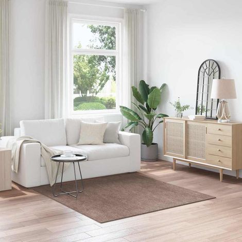 Anti-Rutsch Shaggy Teppich Braun 160 x 160 cm PP vidaXL (1/5)