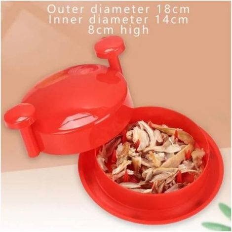 Déchiqueteuse de Viande Plus Efficace que les Griffes d'Ours - Outil de Cuisine pour Effilocher la Viande de Boeuf, (Nylon, Rouge) (1/4)