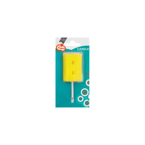 Bougie d'anniversaire en blocs, chiffre 8, hauteur 5,5 cm
