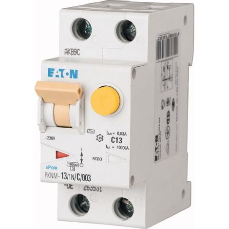 Disj. diff. PKNM 1P+N 13A 30mA/cbe C/AC 000236140 EATON PKNM-13/1N/C/003-MW