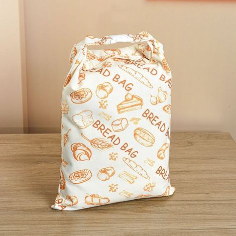 Sac à pain - 2 pièces - Sacs à pain en cire d'abeille - Lin - Réutilisable - Cuisson du pain - Pour pain fait maison - 43x33cm - B (1/5)