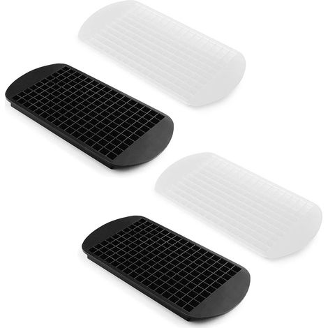 Mini Ice Cube Tray - 160 Cavities - BPA-Free Silicone - Freezer-Safe - For Drinks Soups Marinades - Pack Of 2 (1/5)