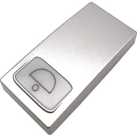 Frutti compatibili vimar plana Interruttori prese pulsanti silver argento  Coperchio pulsante campanello x 2pz (1/2)