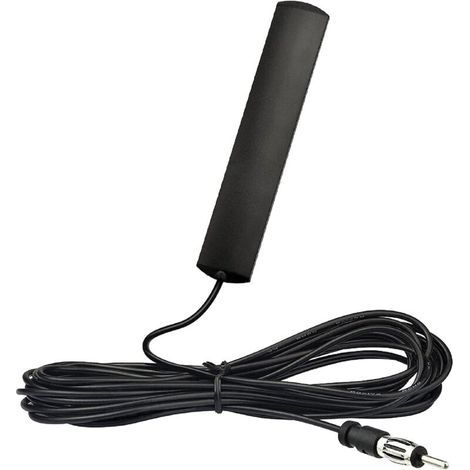 Car Radio Antenna Sticky Windscreen Adapter DIN Plug with 3m Cable Compatible with Car Truck SUV Jeep FM AM Radio Amplifier HD Player (1/5)