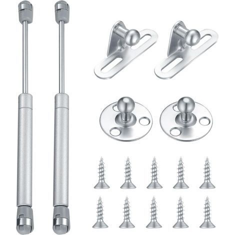 2 Pack Hydraulic Gas Struts 100Nm/10kg Compression Spring Fittings Soft Close Hinges for Furniture Door (1/5)