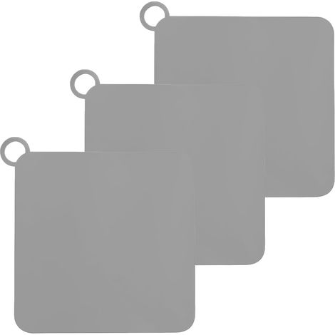 Set composto da tre pezzi: copridoccia antiodore e tappetino di scarico in silicone - grigio (1/4)