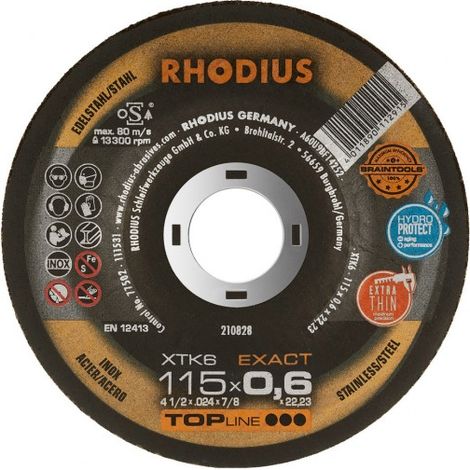 DISQUE A TRONCONNER EXTRA-FIN - XTK6 EXACT - 125 x 0.6 MM - RHODIUS - 210829