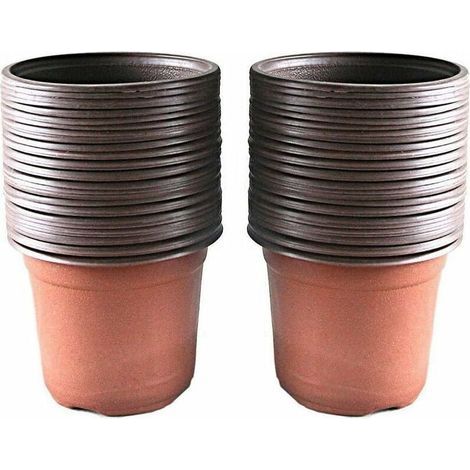 Lot de 100 Pots en Plastique pour semis et Plant, 10 cm (1/5)