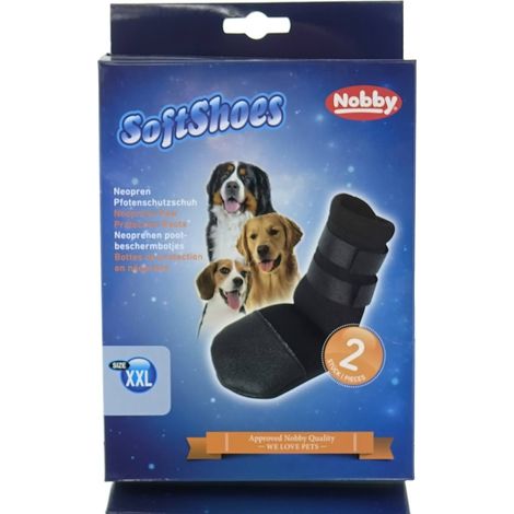 Nobby® Hunde SoftShoes Neopren Pfotenschutz-Schuh XXL Schwarz 21,5 cm - 2 Schuhe