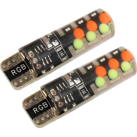 Stück farbige Auto-Blinkerbirnen mit Fernbedienung und blinkender RGB-Beleuchtung, universell für Fahrzeuge