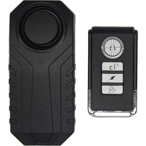 Alarma antirrobo para motocicleta, 113 dB, resistente al agua IP55, detector de vibraciones, 7 niveles, con control remoto de 20 metros, para scooter y bicicleta. (1/5)