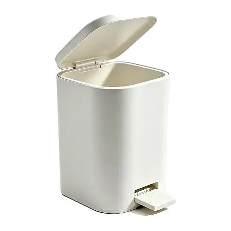 Poubelle de cuisine, acier inoxydable, couvercle à fermeture douce, WH (1/2)