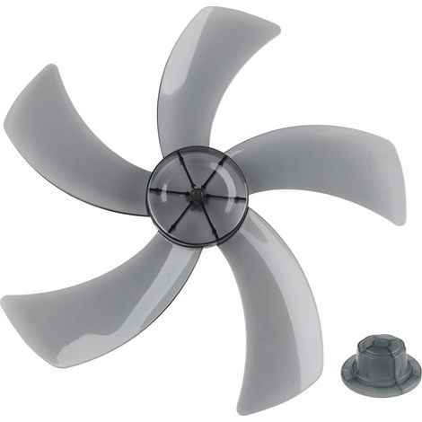 Lame de ventilateur domestique de 45,7 cm avec cache-écrou, légère et pratique pour une installation facile (noir transparent) (1/5)