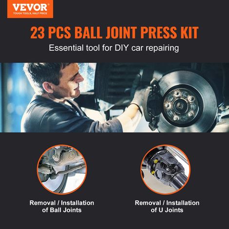 Extracteur de Joint à Rotule 23PCS Arrache Rotules en Acier avec Adaptateurs Multi-Tailles Kit de Démontage et Montage Joints à Rot… (1/5)