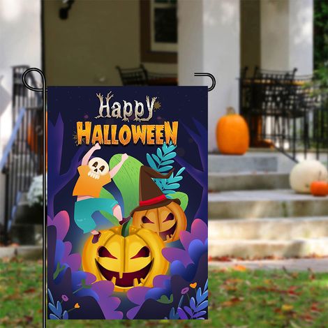 Halloween-Flagge, Halloween-Kürbiskopf-Dekoration, Flaggen-Gartendekoration (30×45 cm) (1/4)