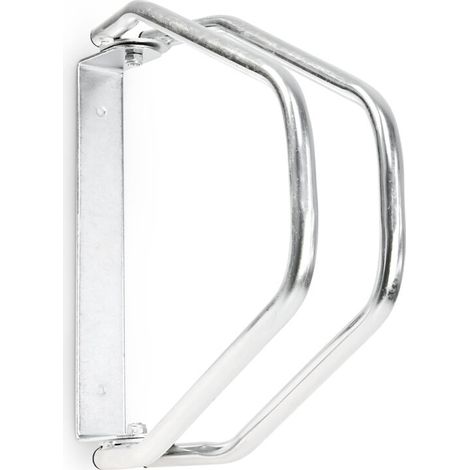 2 x Fahrradständer im Set, Wandparker als Einzelständer, zur Wandmontage, verstellbar, HBT 32,5 x 9 x 28,5 cm, silber
