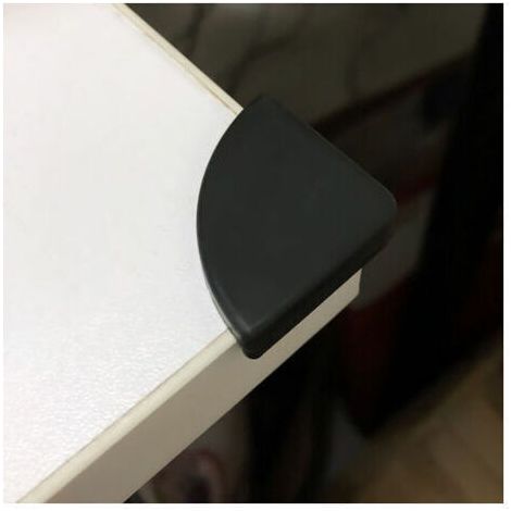 Pair 1Pcs De Securite Pour Bebe Silicone Bord De Table De Protection D'Angle D'Angle Couvercle De Protection Anticollision Bureau Gardes Edge, Noir