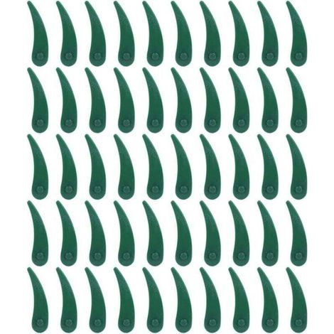 Lote de 50 cuchillas de repuesto de plástico para cortabordes Bosch Durablade Art 23-18 LI Art 26-18 LI (1/4)