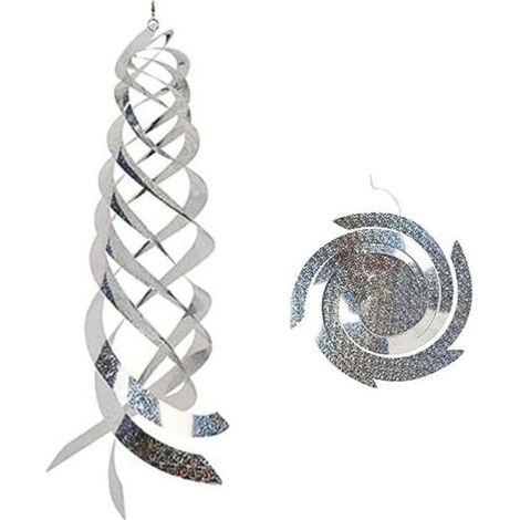 Lot de 5 répulsifs anti-pigeons en spirale, répulsifs réfléchissants pour protéger votre jardin, balcon, terrasse et ferme. (1/5)