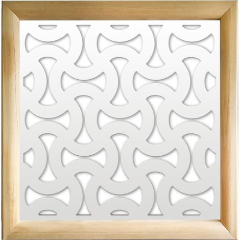 SNAKE - Modules décoratifs en bois et PVC - Dimension : 48x48 cm - Couleur : blanc