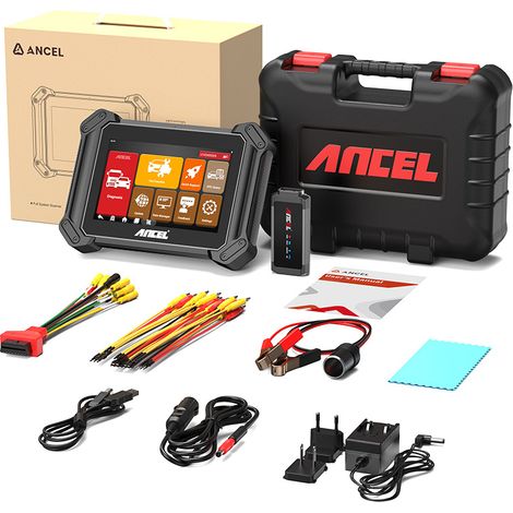Tablette diagnostic mixte essence diesel ANCEL V6 Pro+HD 12V/24V, scanner tout-en-un voiture légère et camion utilitaire poids lourd OBDII EOBD, diagnostic tous systèmes ECU plage température -20°C à (1/5)