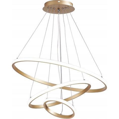GOECO Pendelleuchte LED Deckenleuchte Gold dimmbar für kreatives Wohnzimmer