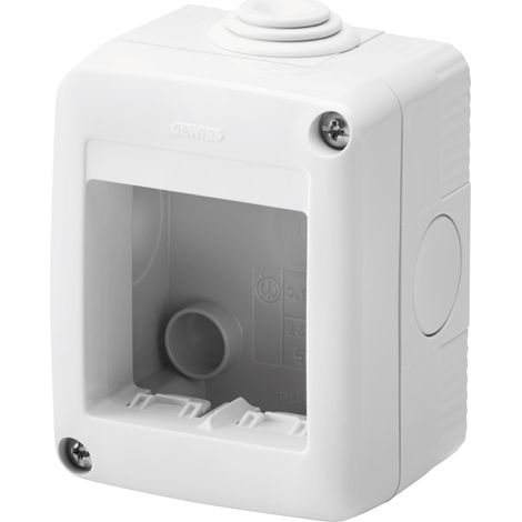 Gewiss GW27002 Gehäuse für System 2-Platz-Leuchten Grau RAL 7035 IP40