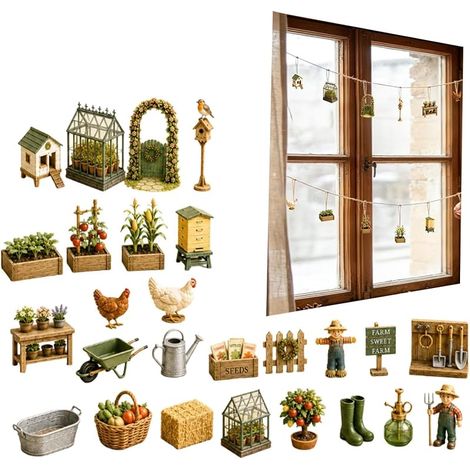 Adventskalender 2026 mit Miniatur-Weihnachts-Countdown-Ornament (1/5)