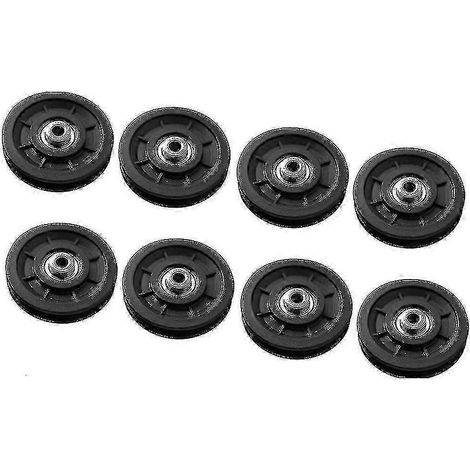 Lot de 8 poulies de 90 mm à roulements en nylon pour équipements de musculation et de fitnessA (1/4)