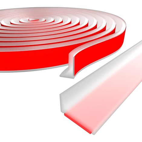 Bande de retenue d'eau auto-adhésive en silicone, 2 cm de haut × 1,2 cm de large × 2,5 m de long, barrière anti-éclaboussures pour salle de bain, cuisine et lavabo (1/5)