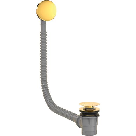 VÁLVULA DE DESAGÜE CLICK-CLACK CON REBOSADERO PARA BAÑERA TAPÓN