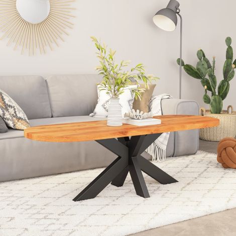 Dessus de table  Dessus de bureau  Plateau de table 120x50x3,8 cm ovale bois massif d'acacia