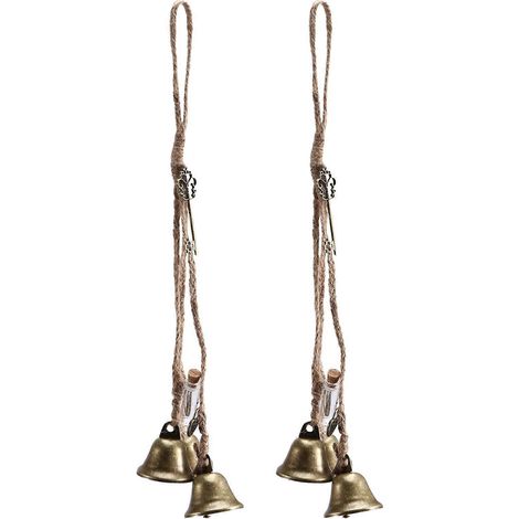 Cloche porte-bonheur pour exorcisme, carillon à vent à suspendre pour porche ou jardin, décorations de Noël (1/5)