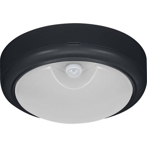 OSRAM Lampe de plafond noire, 3000 K / 4000 K / 6500 K, blanc chaud, 1200 lm, 15 W, 18 cm ⌀, polycarbonate (PC), durée de vie de 25 000 h, 220-240 V (1/4)