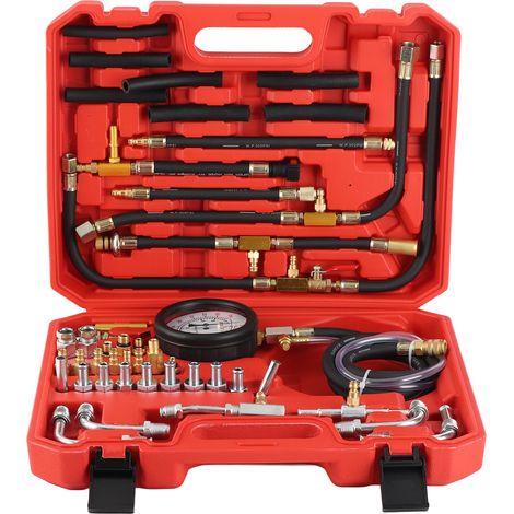 Kit de testeur de pression d'injection de carburant TU443 0-140PSI 0-10Bar, jauge automobile complète (1/5)