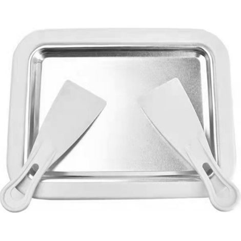 Eiscreme-Rollplatte aus Aluminium mit Schabern – ideal für Kinder zu Hause (1/5)