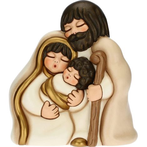 THUN - Soprammobile Sacra Famiglia - Decorazioni Natale Casa - Formato Maxi - Ceramica - 26,6 x 18 x 30 h cm (1/5)