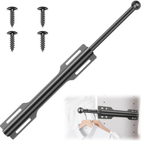 Tringle de valet rétractable pour placard, réglable de 30 à 55 cm, tringle extensible coulissante pour buanderie, entrée et rangement temporaire de vêtements (1/5)