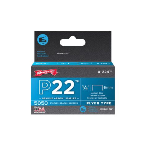 P22 Staples 6mm (1/4in) Box 5050