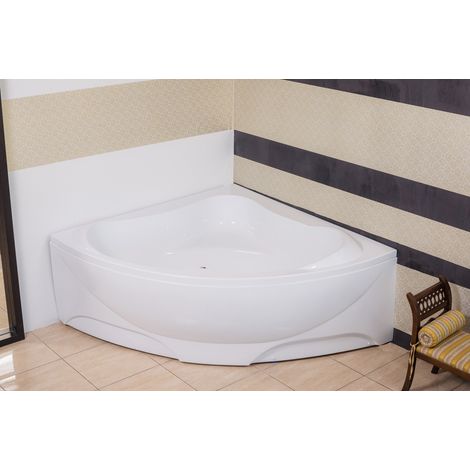 Baignoire d’angle avec tablier Maximilien 160x160x63cm - Siphon: Sans (1/5)