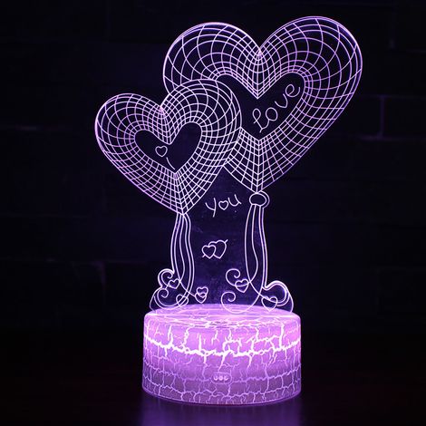 Veilleuse LED - Télécommande - Gradient Coloré - Pour Chambre À Coucher Et Chambre D'Enfant - 190 x 155 x 88 mm - 1 Pièce (1/2)