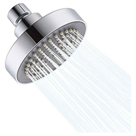 Pommeau de douche pluie Pommeau de douche solaire Pommeau de remplacement de douche Pommeau de douche Pommeau de douche rond intégré Buse anti-calcaire rotative (1/5)
